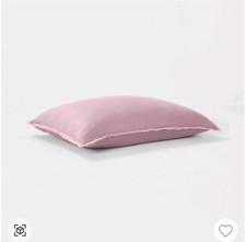     King Heavyweight Linen Blend Comforter Sham Mauve - Casaluna King