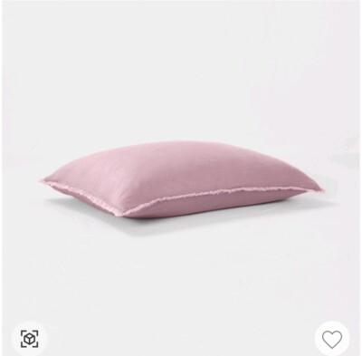   Casaluna King Heavyweight Linen Blend Comforter Sham Mauve SET OF 2