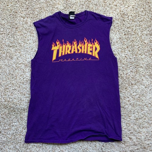 Thrasher Shirt Mens Medium Purple Logo 