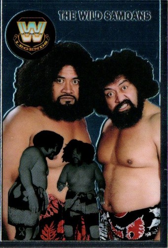 The Wild Samoans #76 2007 Topps Heritage II Chrome WWE card