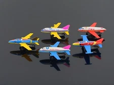 SAITO JAPAN FRICTION POWERED TOY TIN PLANES – TWA PAN AM LUFTHANSA – SET OF 5