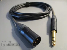 Canare L-2T2S | 8 FT | Gold Male XLR to TRS Balanced Interconnect