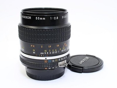 Nikon Ai-s Micro Nikkor 55mm F2.8 Macro Prime Lens Excellent from 