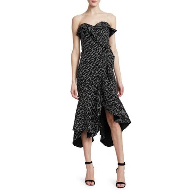 speckle print asymmetric ruffle dress Charmayne Asymmetric Ruffle Trim Maxi Dress Pink main image 0