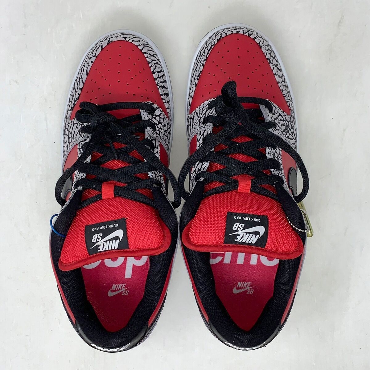Size 10 - Nike Supreme x Dunk Premium SB Low Red Cement for Size 10 - Nike Supreme x Dunk Premium SB Low Red Cement for