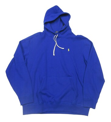 Polo Ralph Lauren Big Tall Royal Blue Cotton Blend Fleece Pullover Hoodie 