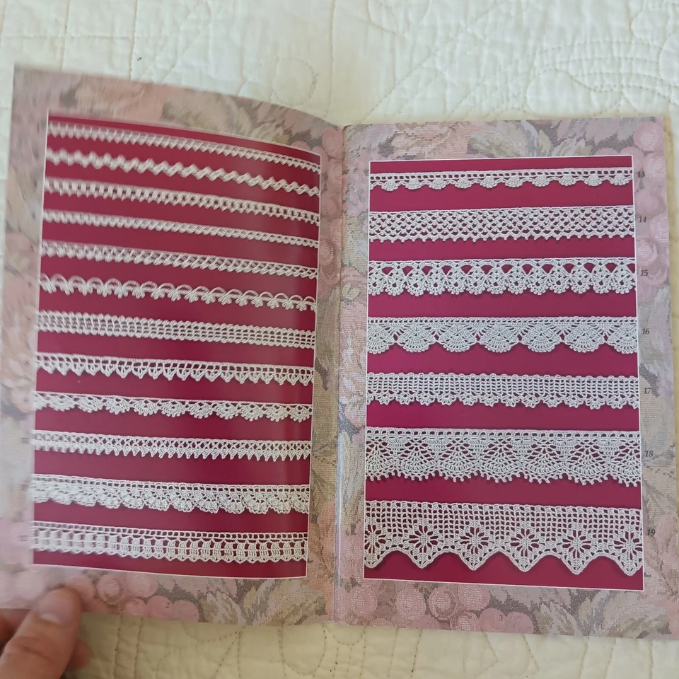 42 Edgings to Knit Crochet & Tat Coats & Clarks Instruction Book  1405 Vtg 1994 - Image 2 of 4