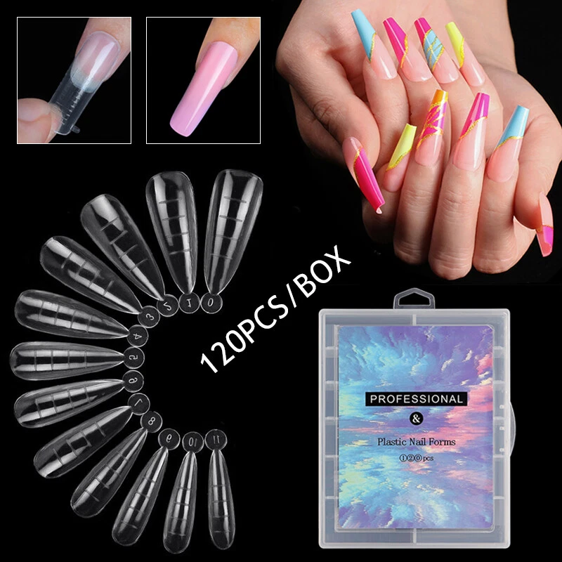 Dual Forms Nail Gel Quick Sculpted Acrylic Mold Tips Nail Extension Tool 120Pcs - Image 4 of 4