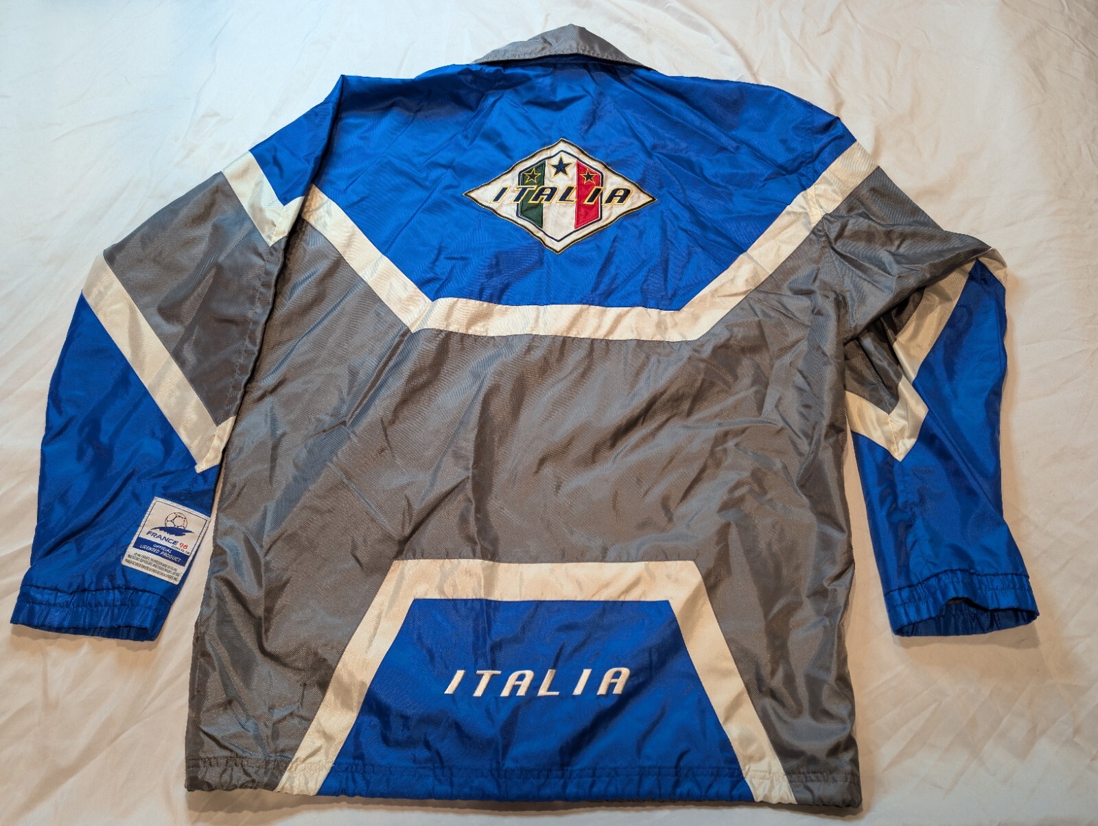 (S) Nuovo senza etichette! Giacca a vento Fila uomo Italia Mondiali calcio Francia 98 Italia