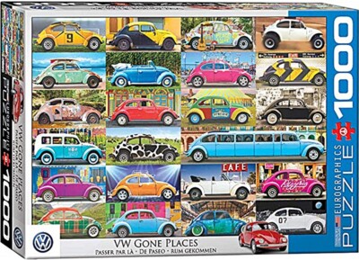 VW Käfer ''Gone Places'' Collage 1000 Teile Puzzle 680 mm x 490 mm