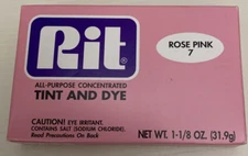 Vintage All Purpose Rit Tint & Dye ROSE PINK # 7 Box Packet RETIRED