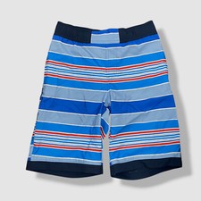 Columbia Kids Boy's Blue Striped Sandy Shores Board Shorts Swimwear Size M