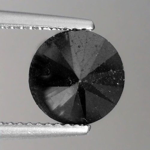 2,84 kt 8,8 mm Runde Fancy Jet Black Natürliche Erde Abgebaut Lose Diamanten - Bild 2 von 3
