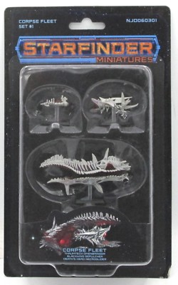 Starfinder Miniatures NJD060301 Corpse Fleet Set #1 (Painted) Starships Ships 