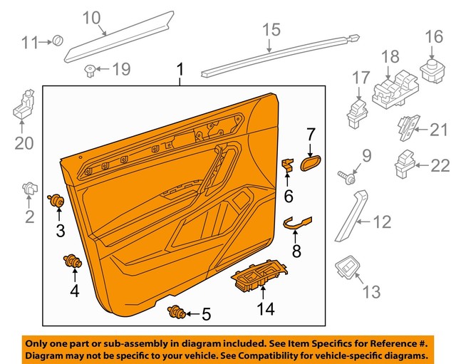 VW VOLKSWAGEN OEM 2018 Tiguan Front DoorDoor Trim Panel Right