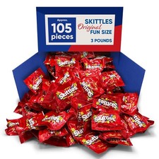 Skittles Original, Individual Packs, 5 Fruit Flavors, Fun Size Candy 3 Pounds 