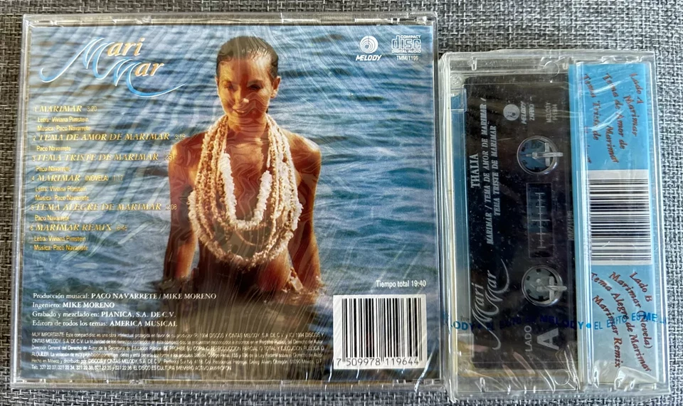 Thalia - Marimar Mexico CD & Cassette Factory Sealed Maria la del Barrio RARE - Image 2 of 3