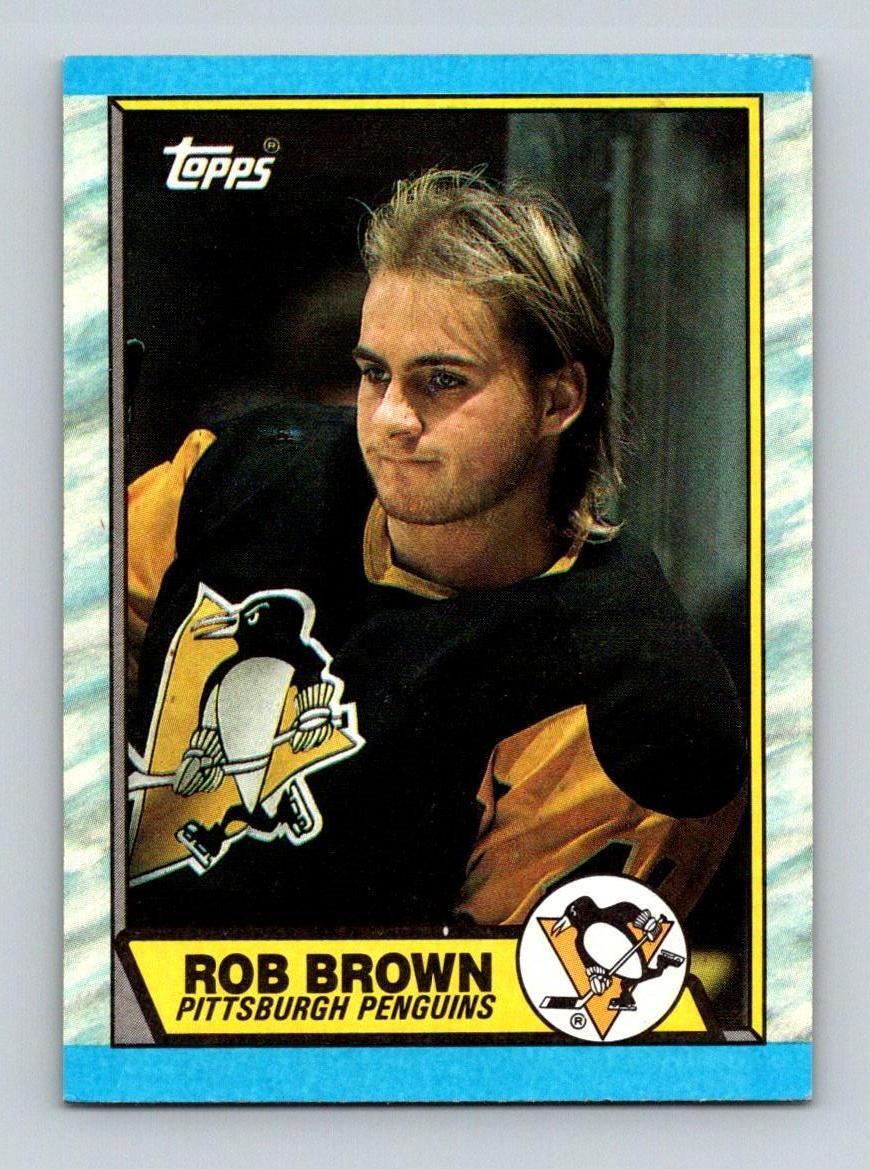 1989-90 Topps #193 Rob Brown Pittsburgh Penguins Hockey | eBay