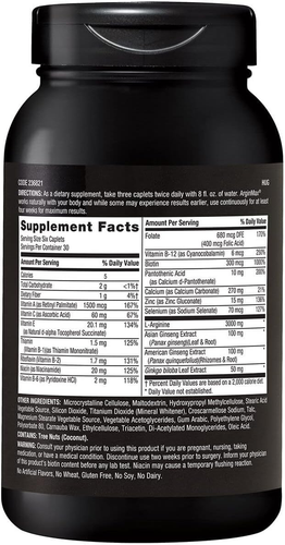 ✨ GNC Uomo Arginmax, Formula per la Salute Sessuale per Uomo - 180 Capsule - Foto 4 di 6