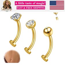 14G Floating Belly Button Rings Navel Piercing Jewelry for Women 8mm/10mm/12m...