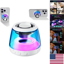 Bluetooth 5.3 Magnetic Speaker with Colorful Light Show - Ultra Portable Design
