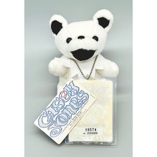 Liquid Blue Grateful Dead Casey Jones Bear White Limited Edition Plush 7 inch