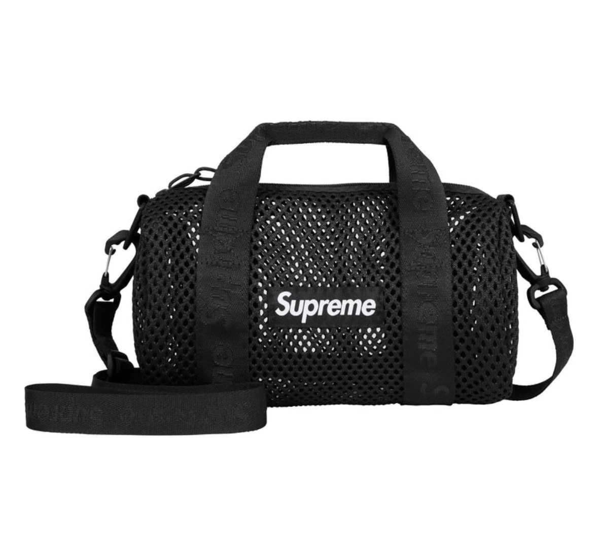 Mini sac de voyage Supreme Mesh noir SS25 À LA MAIN !!️