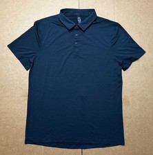 Lululemon Men s L Evolution Polo Navy Short Sleeve Athletic Shirt LM3EN0S