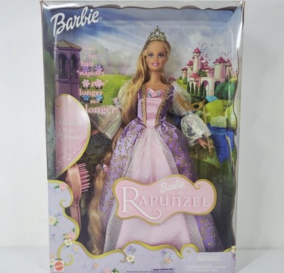 Mattel Barbie Rapunzel Doll with Musical Hairbrush 2001 Sealed NRFB #55532