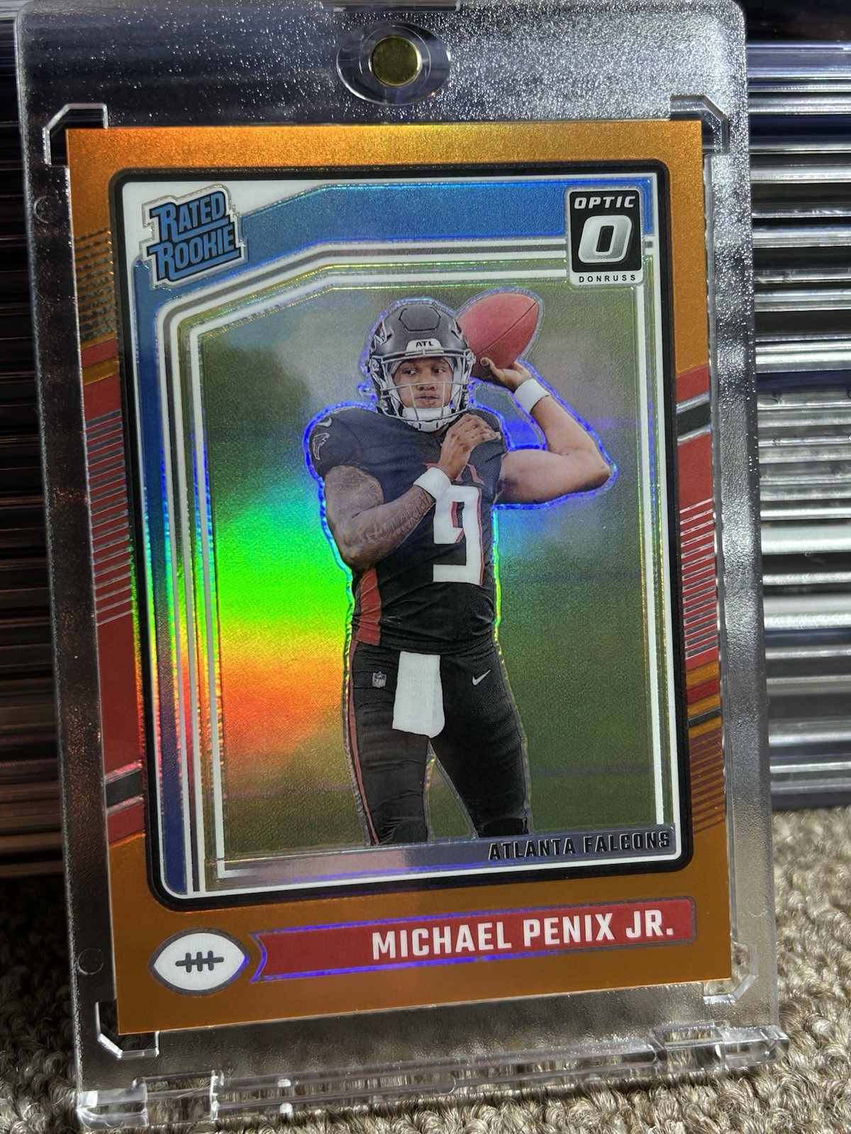 Michael Penix Jr. /249 Orange Prizm Panini 2024 Donruss Optic #279