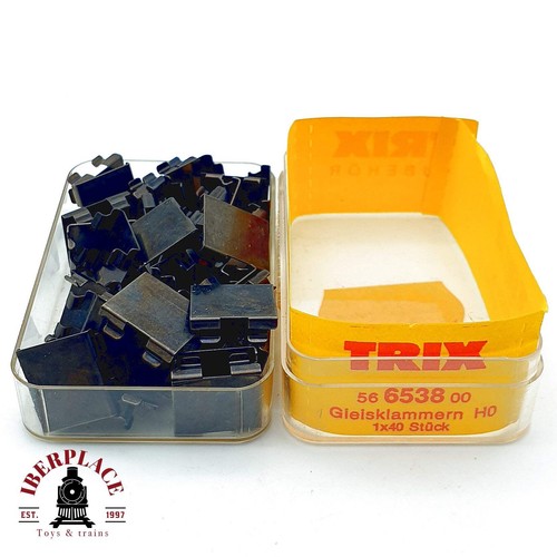 ♻️ 🚂 Trix 56 6538 00 Grapas unión de vías Escala H0 1:87 | Condition: Usado