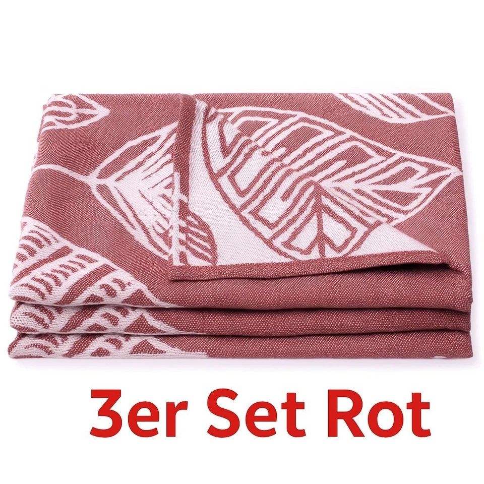 Geschirrtücher Küchentücher Trockentücher %100 Baumwolle 10er Pack Schwarz Blau - Bild 2 von 4