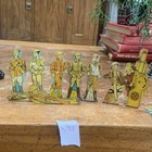 MARX Vintage metal Army Soldiers Toy Set Infantry General Colonel Sergeant