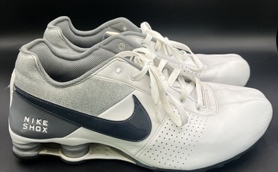 Pre Owned 2009/10 Nike Shox Deliver Leather White Silver Black Men's 12