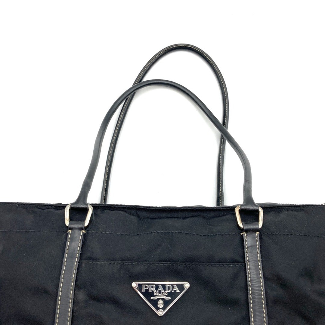 PRADA Handbag Tote Bag Triangle Logo Nylon Leather Black Ladies Fashion ELGZN Us thumbnail 6