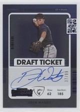 2021 Panini Contenders Prospect Blue Draft Ticket 37/99 Drew Waters Auto 0zt4