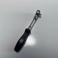 Snap-on TM737 1/4" Drive Round Swivel-Flex Head Ratchet Black