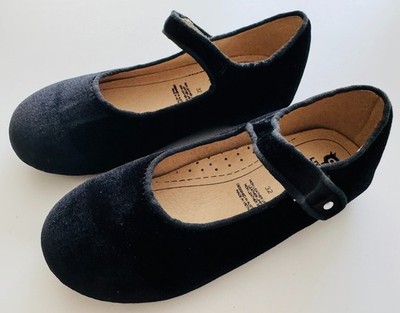 OLD SOLES Velvey Jane Girl's Mary Jane Shoes / BLACK VELVET / Size 1 / NEW W/BOX