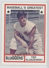 1982 Baseball's Greatest Sluggers White Back Ted Kluszewski (Has MLB Logo) 0o9