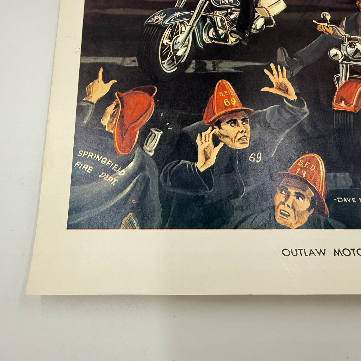 アウトローのポスター OUTLAW MOTORCYCLE PARADE Ed Roth Vintage Biker Art Poster Original