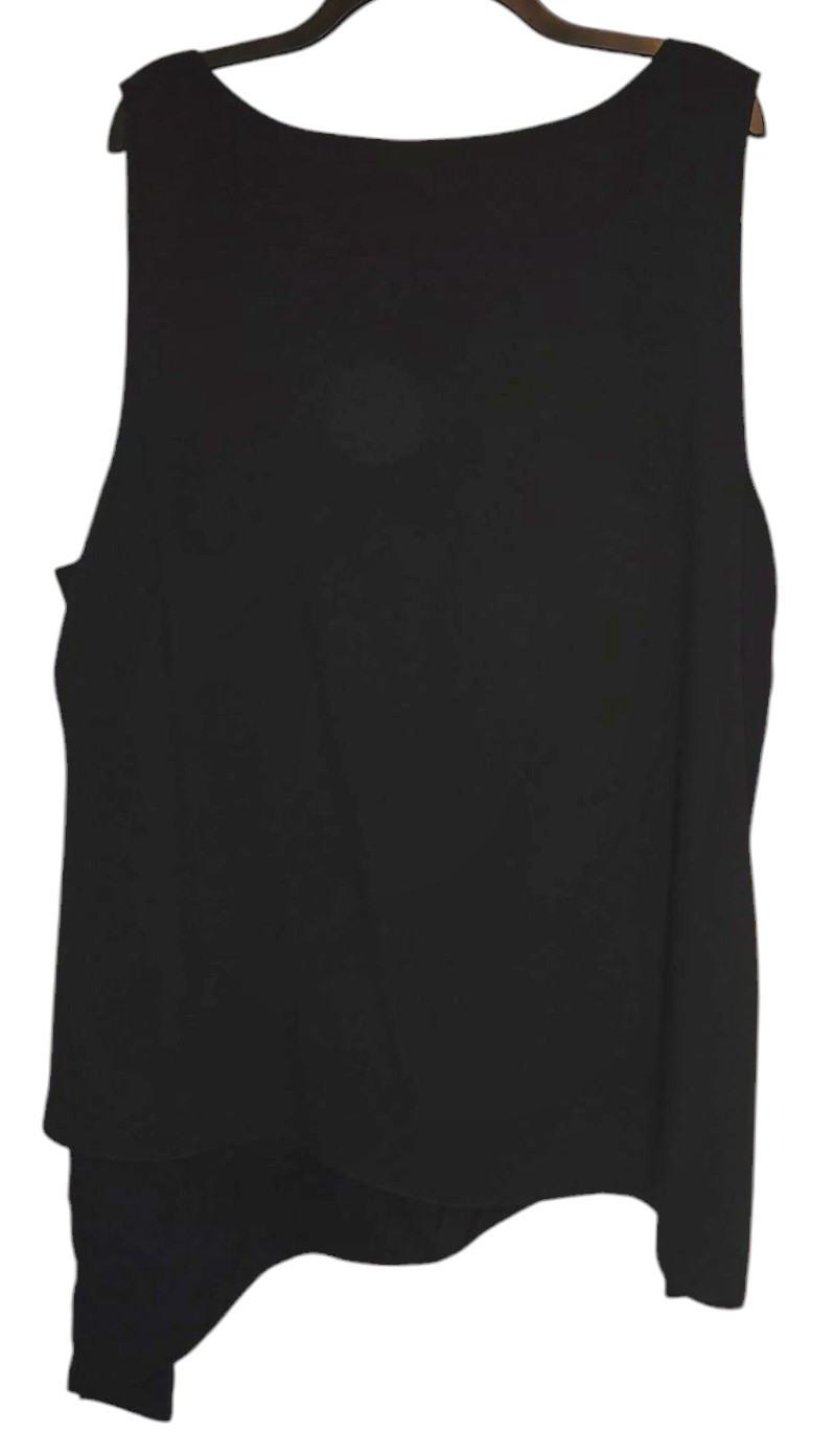Soft Surroundings Lined Solid Black Sleeveless Bl… - image 2