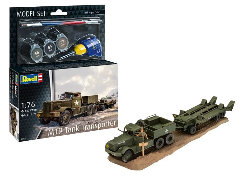KIT MODELLINO CAMION REVELL MODEL SET M19 TANK TRANSPORTER SCALA 1:76 - Immagine 3 di 4