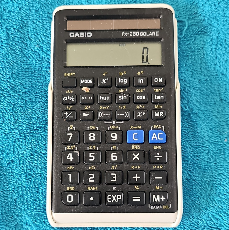 Casio fx-260 SOLAR II Scientific Calculator Solar LCD Display Handheld