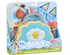 Bluey Cloud Bag Doctor's set 7 Pieces Pretend play set NEW in box. Ages 3 