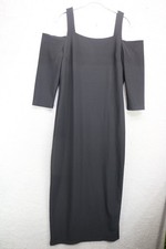 Boston Proper Cold Shoulder Little Black Maxi Dress-Sz 10-Minimalist-Preppy-Goth