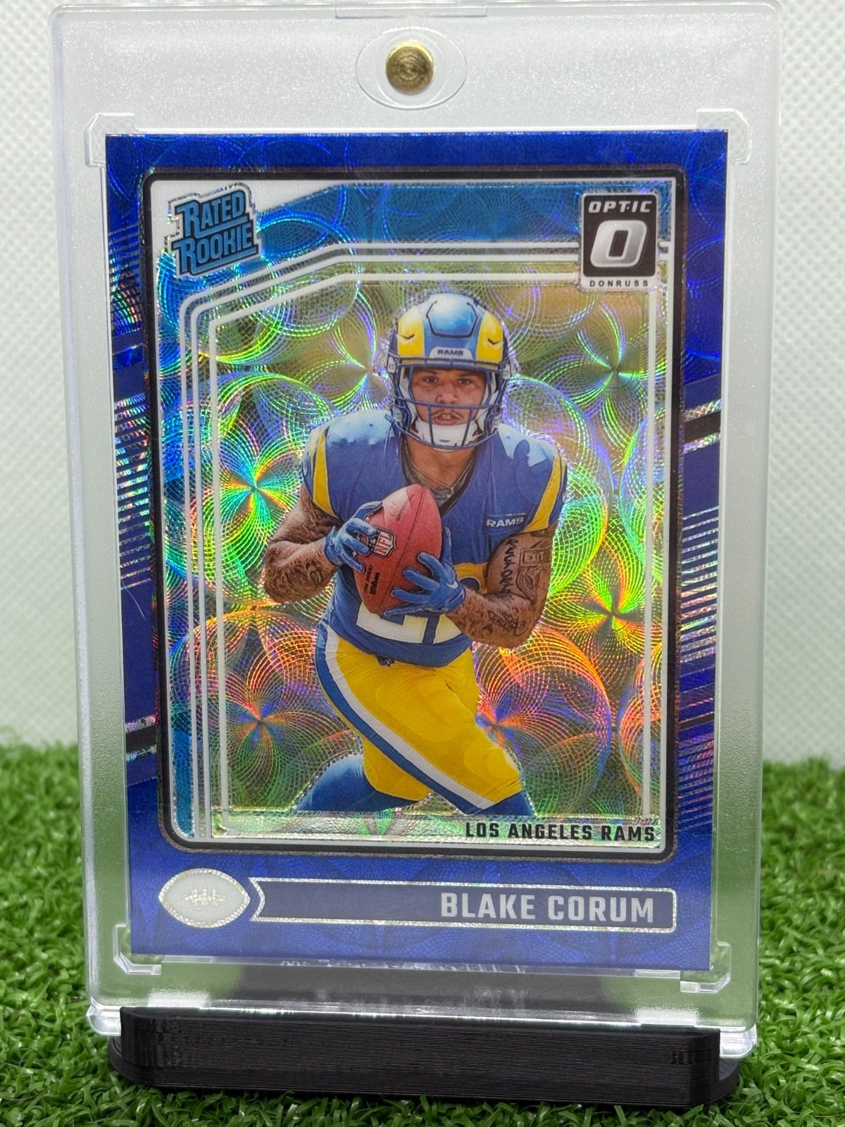 2024 Donruss Optic Blake Corum Blue Scope Rated Rookie #208 Rams