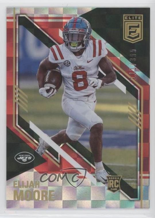 2021 Panini Donruss Elite Rookies Red 111/399 Elijah Moore #139 Rookie RC s3g