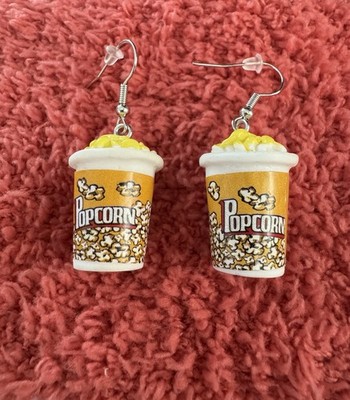 New Popcorn Bucket Novelty Earrings Women's Gifts