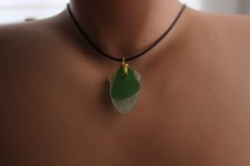 Kauai Creations Garden Island White and Green Sea Glass Necklace