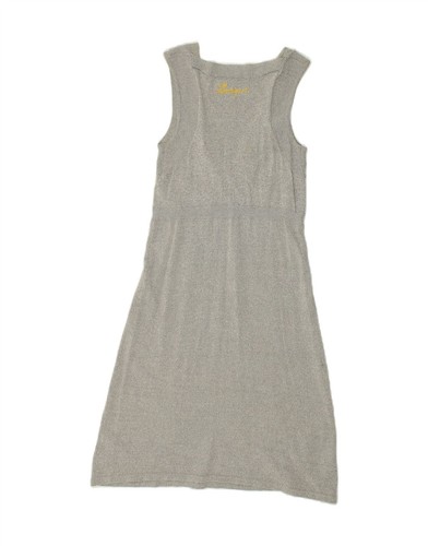 DESIGUAL Womens Graphic A-Line Dress UK 12 Medium Grey Floral Cotton AQ70 - Picture 2 of 4